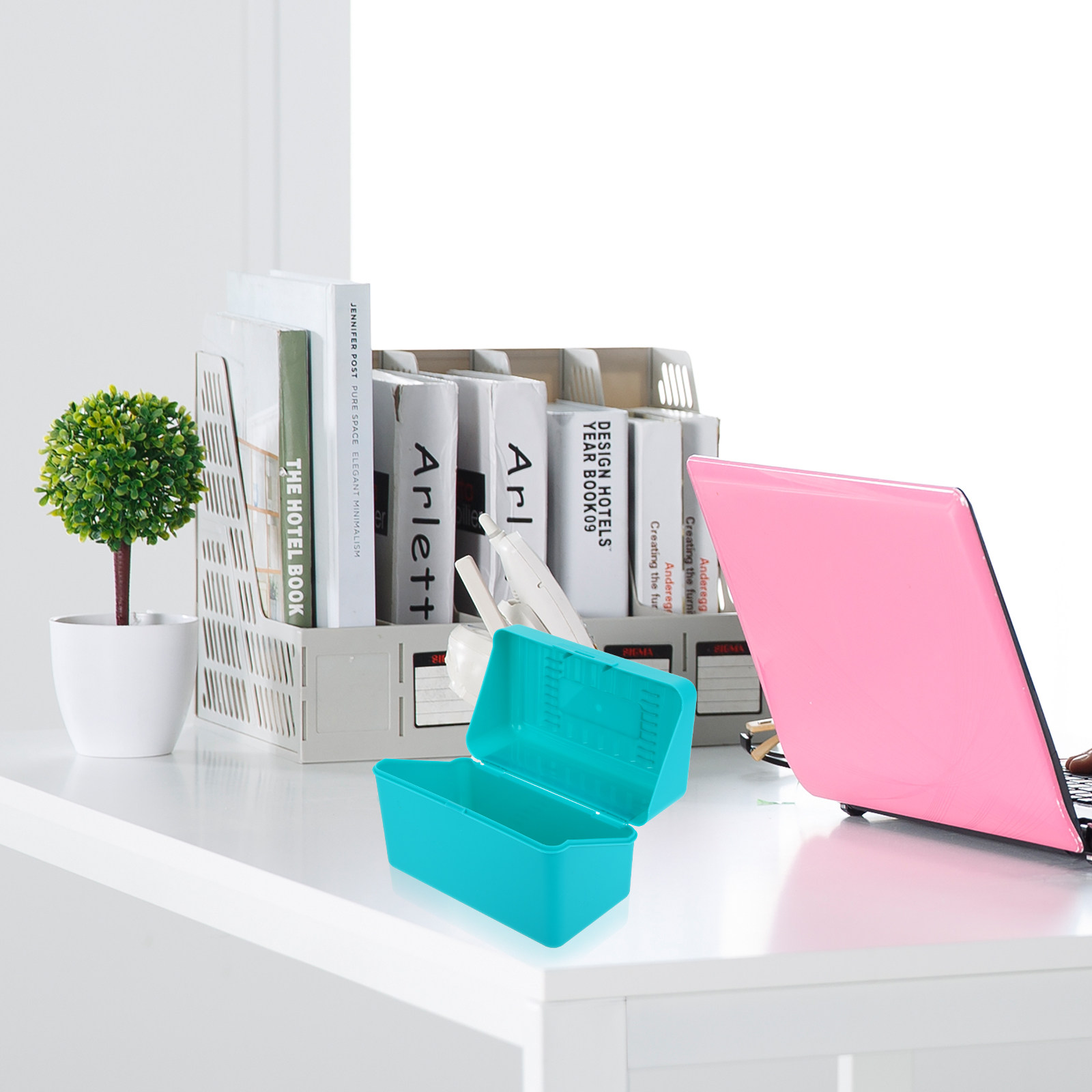 Index Card Holder - 4 шт. пластиковых органайзера для карточек-индексов,