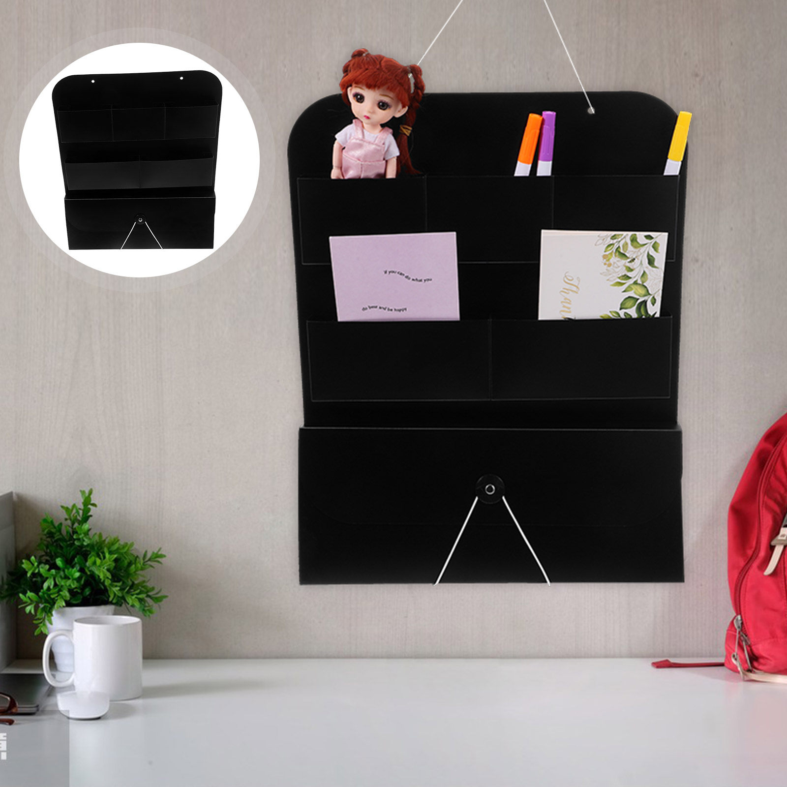 Magazine Holder Rack - Настенный органайзер для документов из материала
