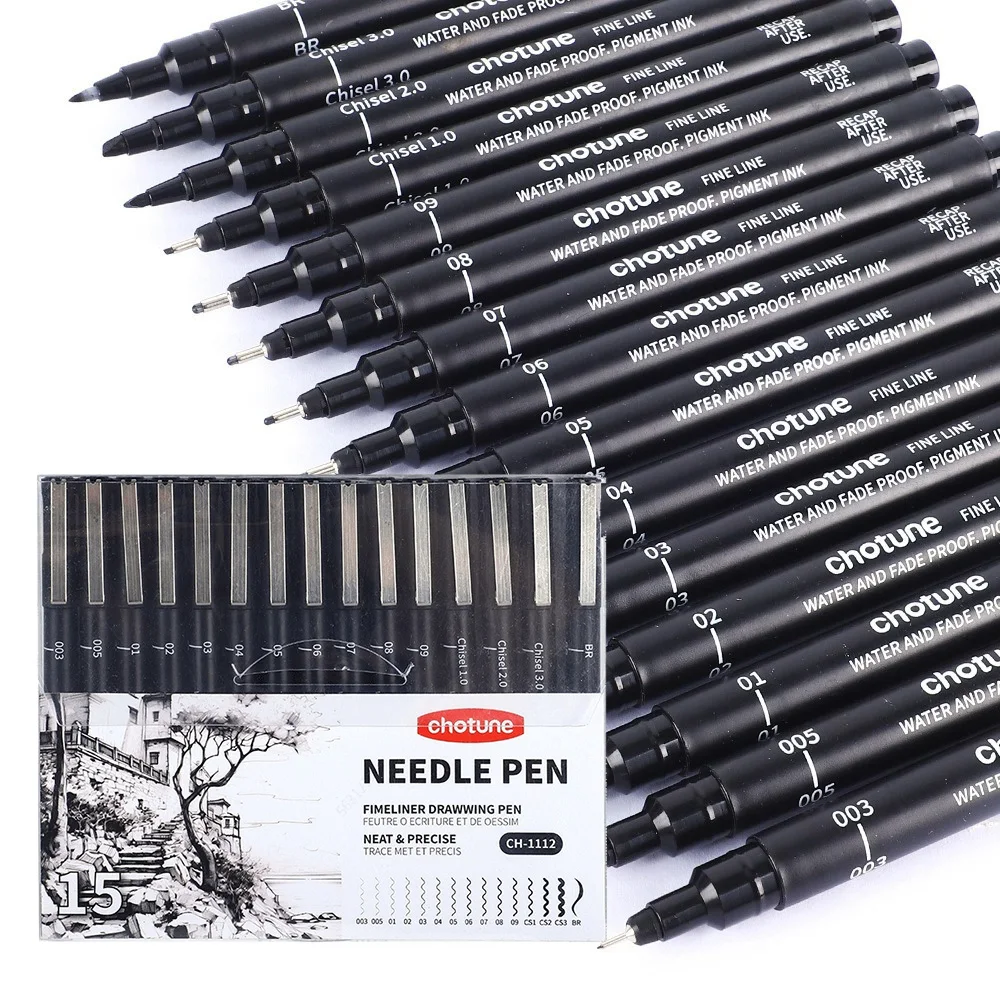 Черные микроручки, 15 размеров – обзор и цена Correction Pen Fine